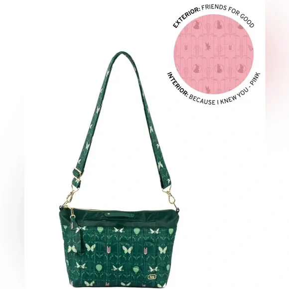 Lug x Wicked Flare 2 Crossbody Bag in Friends for Good (Green) - Picture 2 of 6